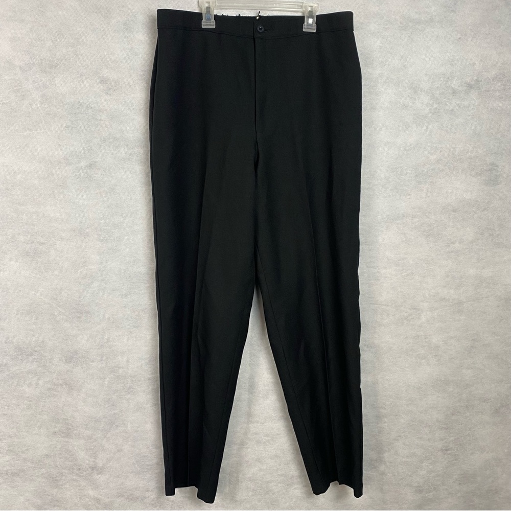 Vintage Women's Levi's Bend Over Slacks Pants 34x30.5 1970s Black Polyester Flaw
